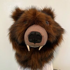 Wildcoat Co Iconic Furry Grisly Bear Winter Coat Hood Adjustable Brown NWT